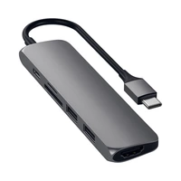 HUB SATECHI ST-SCMA2M 6 EN 1 USB-C GRIS ESPACIAL