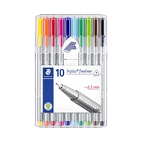 MARCADOR STAEDTLER TRIPLUS FINELINER 334 SB10 10 UNIDADES