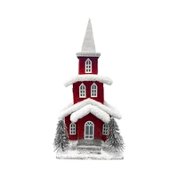 CASA DECORATIVA DE NAVIDAD SANTINI 201-2200043 ROJO - BLANCO