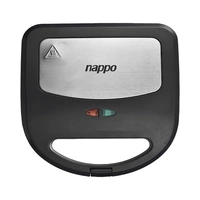 SANDWICHERA/GRILL/WAFFLERA NAPPO NEG-195 3 EN 1 750W 220V NEGRO - PLATA